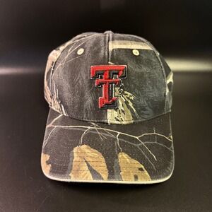 Outdoor‎ Cap Texas Tech Red Raiders Camo Hat Adjustable Baseball Cap Real tree